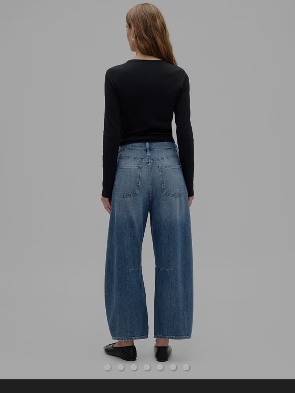 NWT GAP High Rise Horseshoe Crop Jeans in Blue Wash 8 Long 29 Long 8L Barrel - Picture 3 of 8